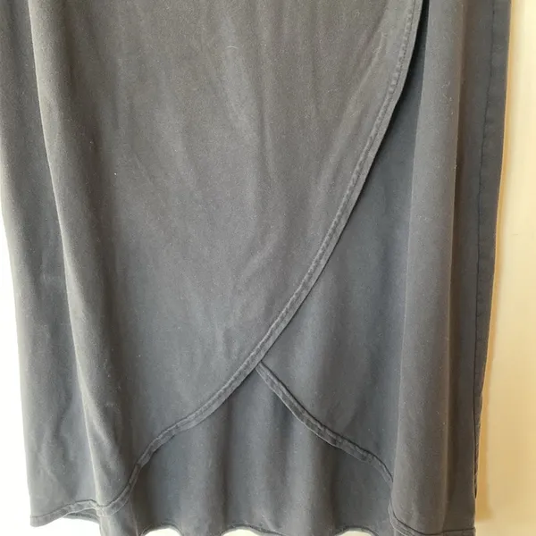 Athleta Black Ribbon Wrap Tulip Midi Skirt Small - Image 2