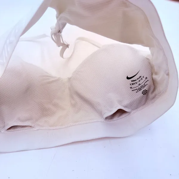 Nike Pro Dri-Fit White Halter Padded Sports Bra Size Medium - Image 4