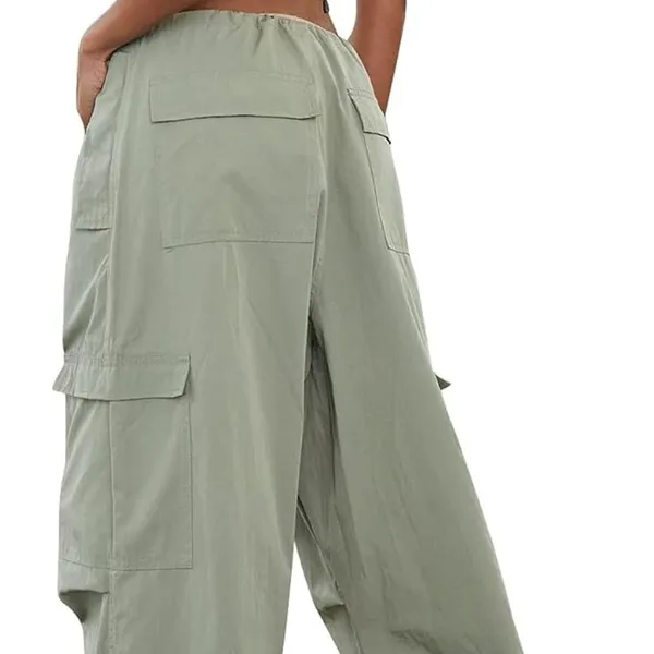 NWT Amazon Baggy Cargo Wide Legs Pants High Waist - Image 2