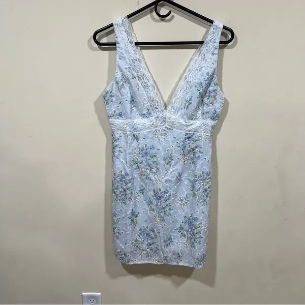 NWT Hello Molly COQUETTE LOVER LACE MINI DRESS BLUE size 4 - Image 6