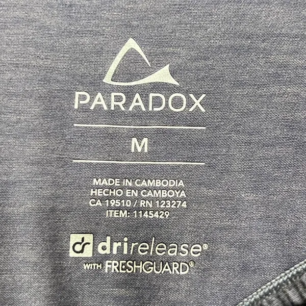 Paradox Womens Merino Wool Blend 1/4 Zip Base Layer Top Gray Camo Medium Medium - Image 5