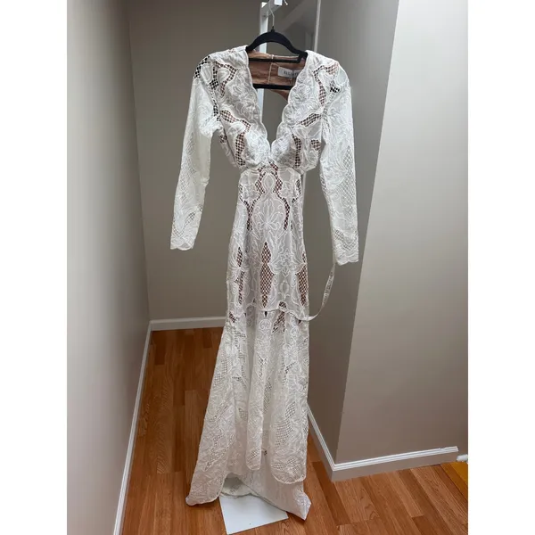 NEW Elliatt Registry Gown Bridal White Maxi Dress size XS - Image 5