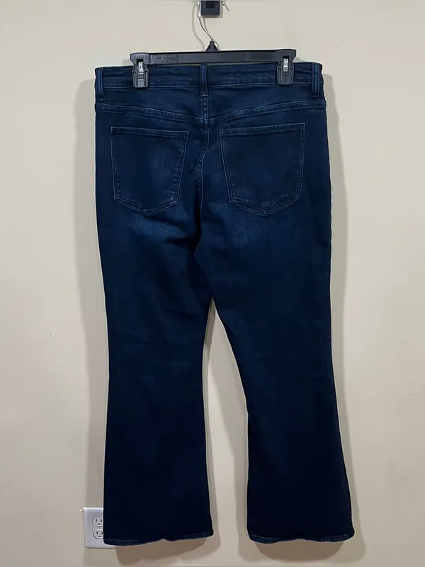 Quince dark wash bootcut jeans feature a high-rise waist five-pocket size32 EUC - Image 7