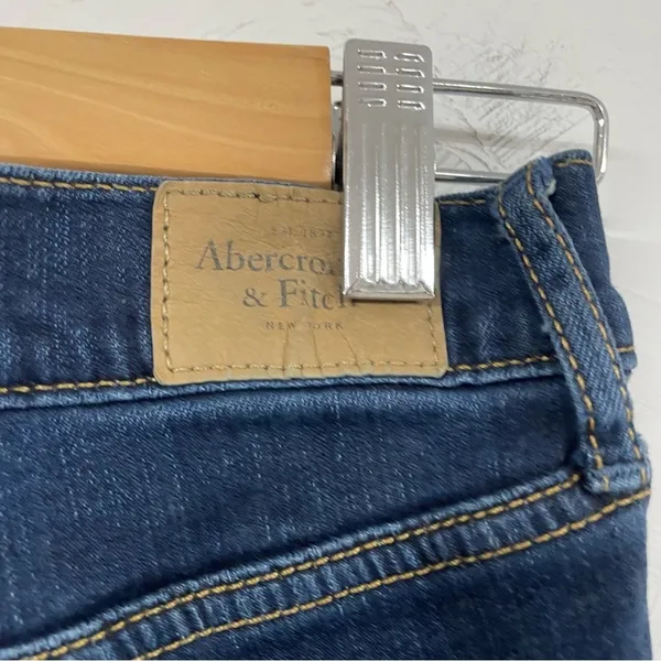 Abercrombie & Fitch Dark Wash Low Rise Skinny Jeans Womens 26 Y2K Blue Denim - Image 6