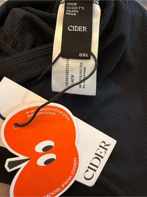 Cider Black Solid Sleeveless Wide Leg Jumpsuit Size XL NWT - Image 6