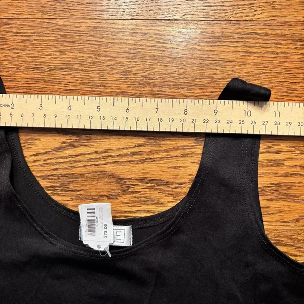 A'nue Thin Strap‎ Tank Top Stretchy Black Women's Size Small Made in USA NWT - Image 7