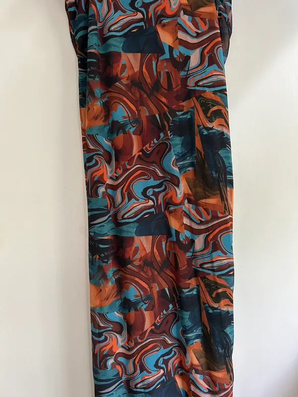 Pretty Little Thing Tall Marble Mesh Ruched Dress - Image 8
