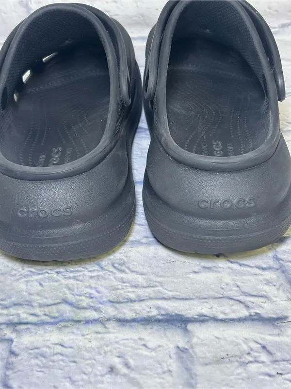 Classic Crocs Mega Crush Platform Slip On Clogs Sandals W9 M7 Black - Image 9
