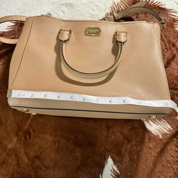 Michael Kors Selma Medium Top Zip Satchel Bag Blossom - Image 9
