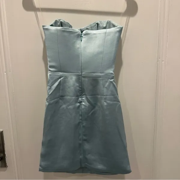 House of CB ‘Odelle’ Ocean Blue Strapless Mini Dress NWOT - Image 5