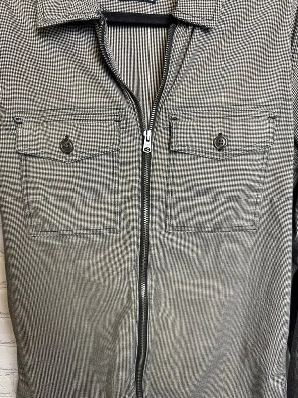 Abercrombie & Fitch full zip lightweight unisex jacket Small grey black retro - Image 5