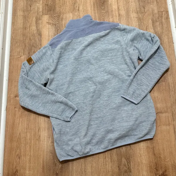 Simply Southern | Women's Grey Heather Lavender Corduroy Pullover Quarter Zip, L - Image 3