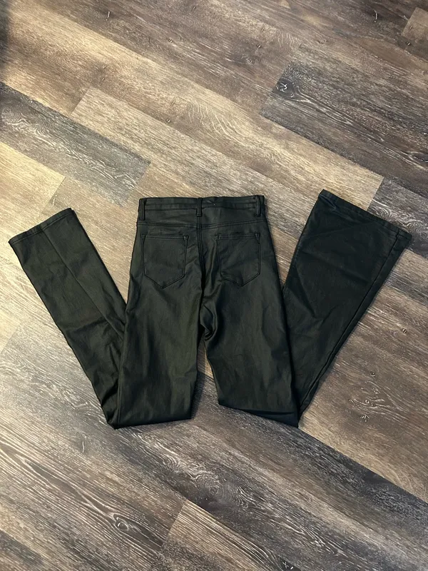 Edikted Faux Leather Flared Pants - Image 3