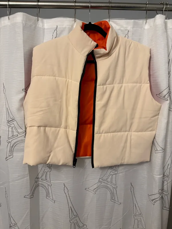 Puffy vest Tan Size L - Image 5