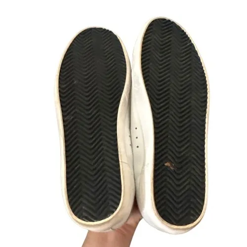 Sam Edelman Aubrie Sneakers Low Top Leather Suede‎ Cap Toe White Tan Size 7 - Image 5