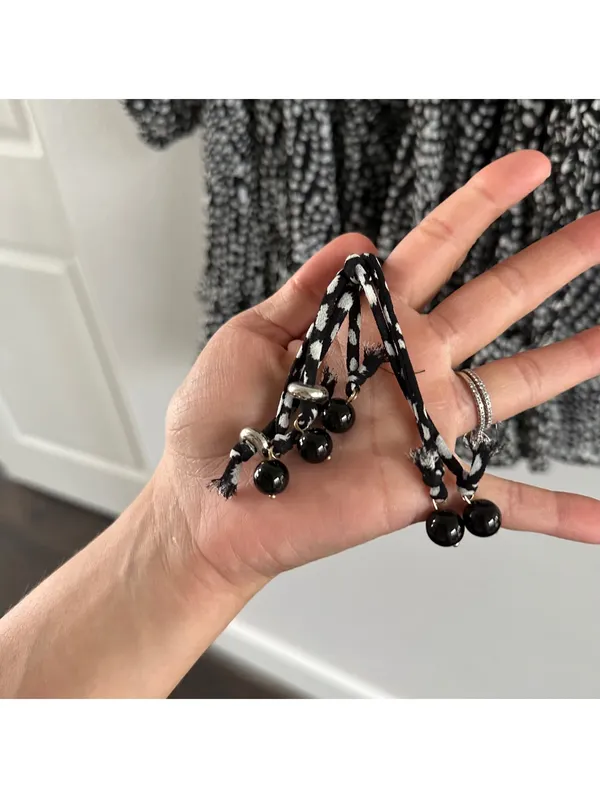 ZARA Woman Black/White Semi-sheer Printed Short Shirt Dress - Image 2