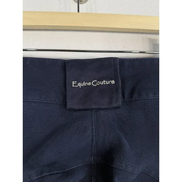 Equine Couture‎ Horse Riding Schooling Breech Navy Embroidered Women’s 30 Pants - Image 10