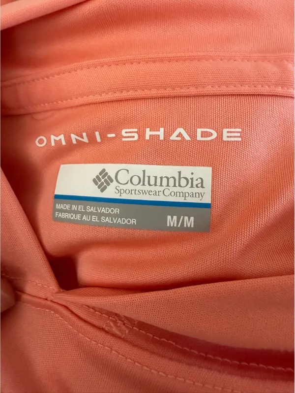 Columbia Omni-Shade peach hooded long sleeve top - Image 2