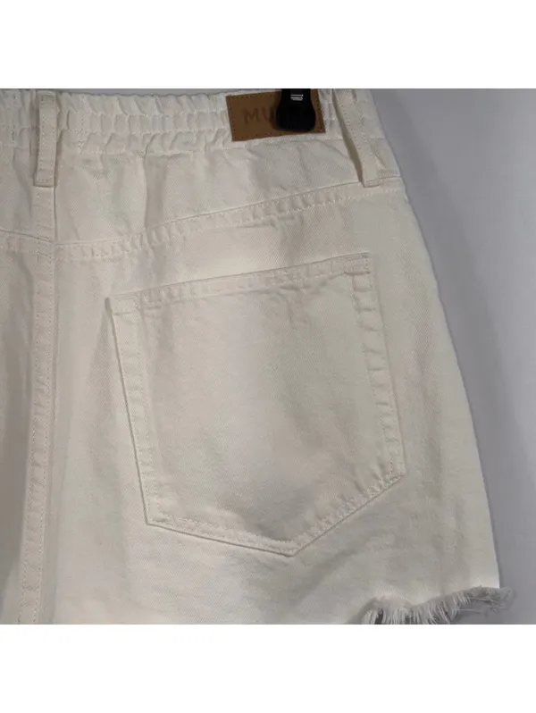 Show Me Your Mumu Tucson White Denim Shorts 32 - Image 8