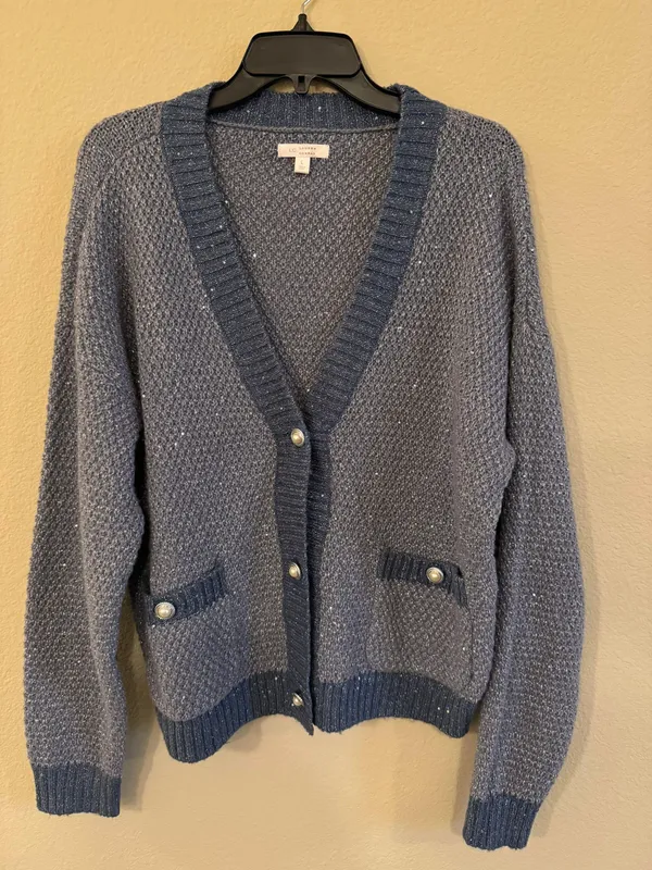 Metallic Cardigan Sweater - Image 2