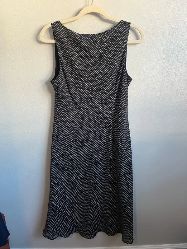 Ann Taylor Loft Diagonal Striped Sleeveless Sheath Dress - Image 2