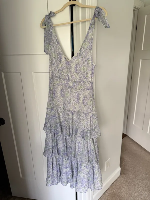 ASTR the Label Floral Tiered Shoulder Tie Dress‎ Ruffle - Image 6