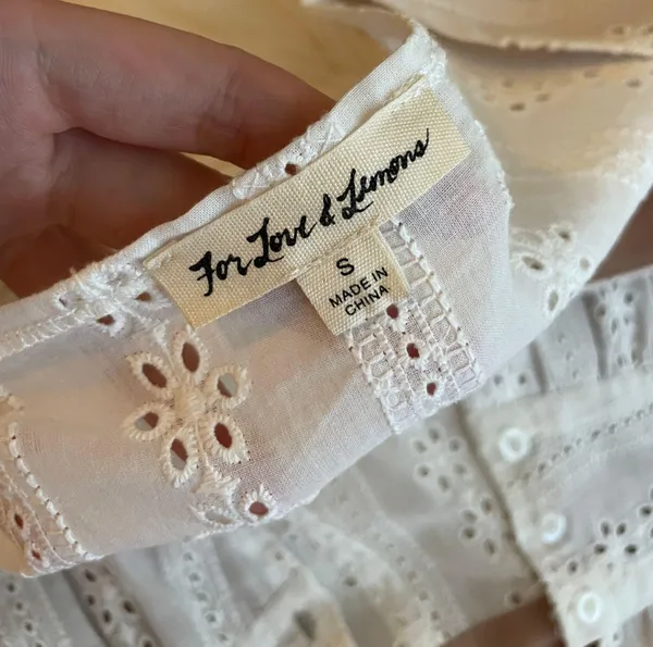 For Love & Lemons White Lace Dress - Image 8