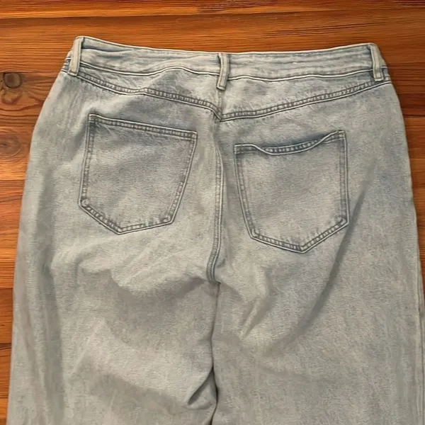 Rue+ Rue21 Denim Blue Jeans Womens Size 14 Straight Wide Leg Loose Fit - Image 13