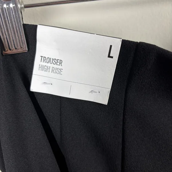 Express Trouser High Rise Pants Womens Large Black Solid Work Career Office New‎ - Image 5