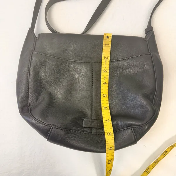 Vince Camuto Crossbody Women's Leather Black Bag Shoulder Purse Classic Pebbled - Image 7