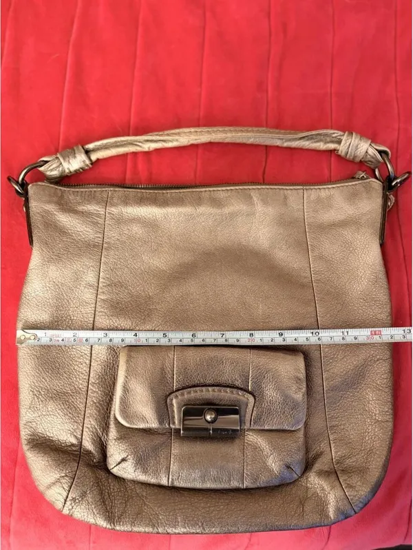 Vintage Coach Kristin Metallic Leather Hobo Bag 2010 - Image 5