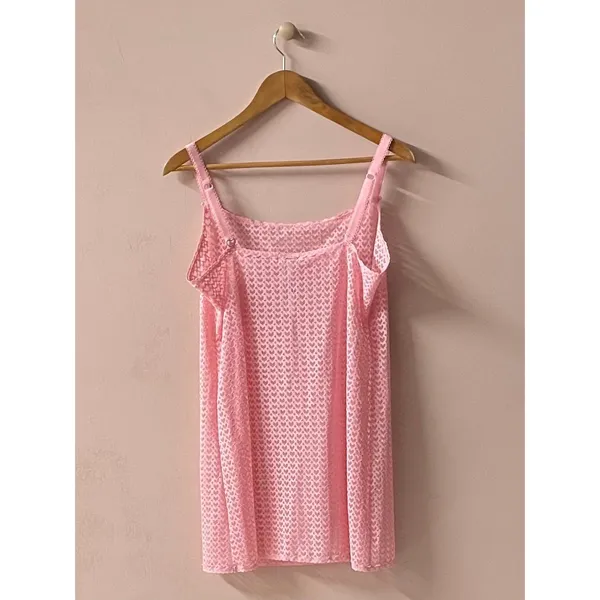 PINK Victoria’s Secret Light Pink Heart-Lace Slip Size XL NWT - Image 2