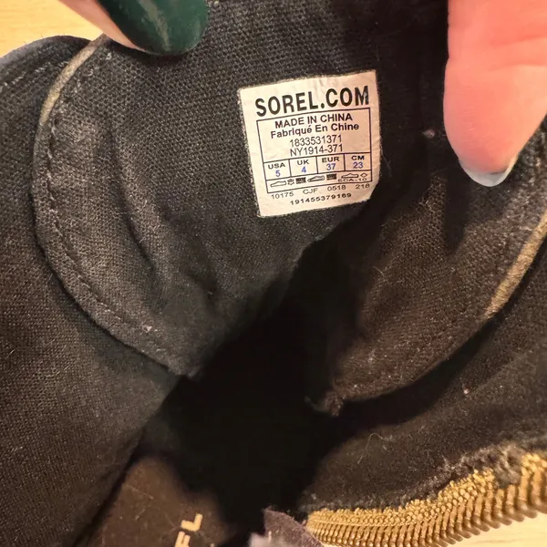 Sorel Emelie Conquest Olive Green Camo Lace Up Zip‎ Combat Boots Size 5 - Image 8