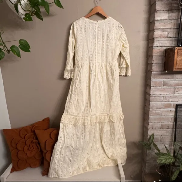 VERO MODA Cream Maxi‎ Dress - Image 5