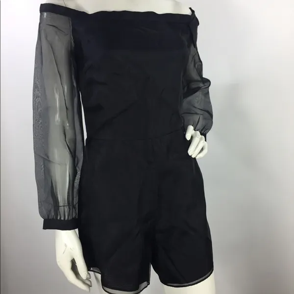 Dazy Silk Romper Black Sz XS - Image 9