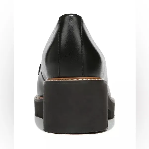 Naturalizer Cabaret Lug Sole Loafers Black Faux Leather 8 - Image 12