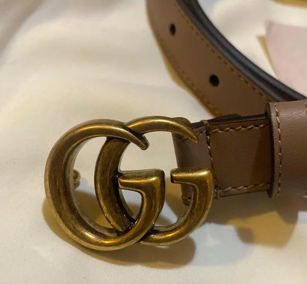 Gucci Leather Belt with Double G Buckle size 80/32 - Image 4