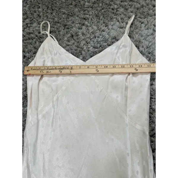 Lovestitch Midi Slip Dress M Beige Polka Dot Asymmetric Hem Boho Summer Wedding - Image 13