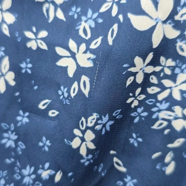 TULAROSA NWT Tanya Satin Blue Floral Cut-Out Ruffle Dress with Tie‎ front Medium - Image 9