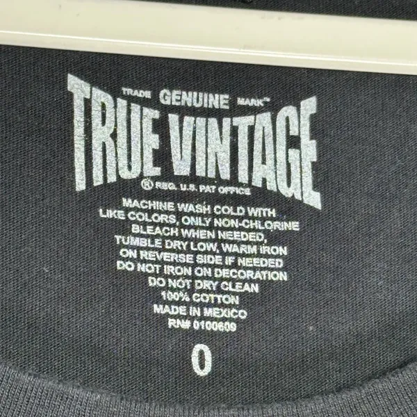True Vintage Wonder‎ Woman Graphic Tee Black Cotton Scoop Neck Shirt Size 0 - Image 3