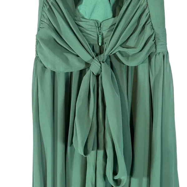 Azazie Kora Dark Green A-Line Pleated Chiffon Bridesmaid Prom Dress Sz A2 - Image 10