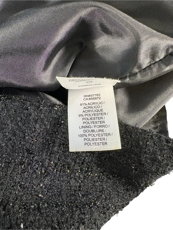 Laundry by Shelli Segal Skirt Womens 6 Black Sparkle Tweed Metallic A Line Party - Image 7