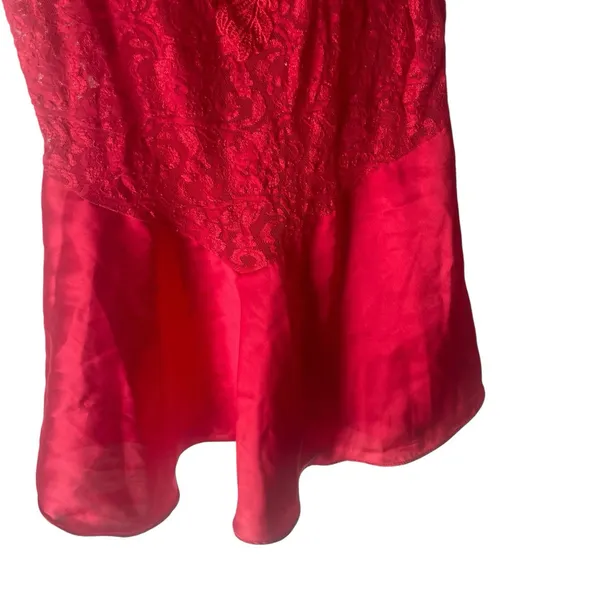 Secret Treasures Vintage 90s‎ Large Lace Sewuin Floral Sexy Babydoll Lingere Top - Image 3