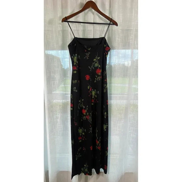 Arianna Rachel Kaye Ladies 8 Petite Long Black‎ Floral Maxi Evening Gown Elegant - Image 3