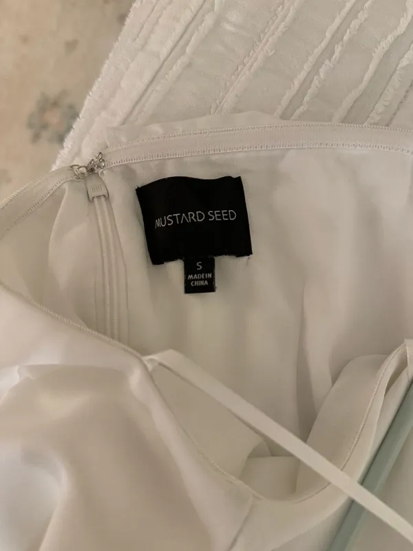 Mustard Seed White strapless romper - Image 2