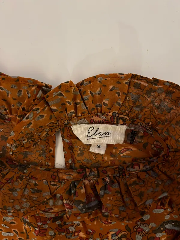 Elan Burnt Orange Ruffle Tank - Image 2