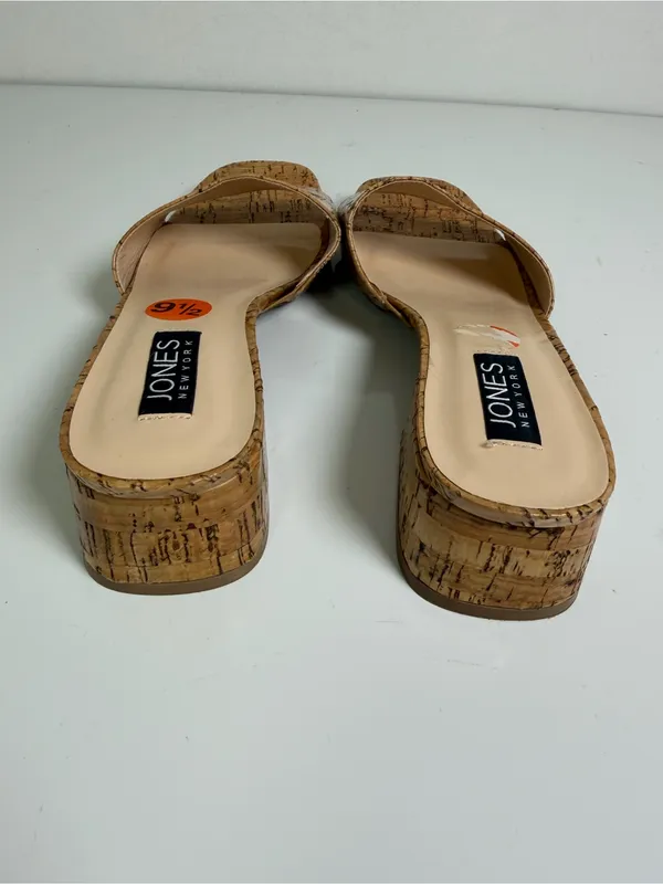 Jones New York Women’s Unis Faux Cork Square Toe Block Heel Sandal Sz 9.5 NEW - Image 4