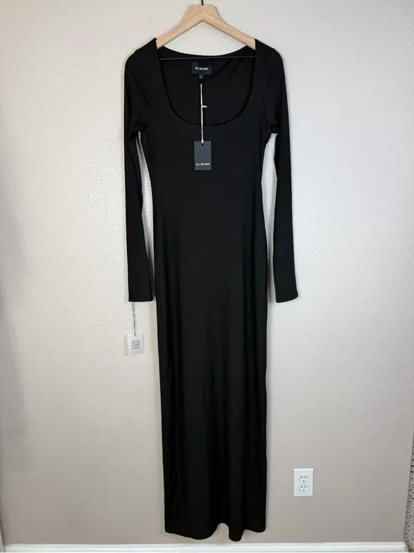 Revolve All The Ways Anneliese Maxi Dress in Black size Large NEW $68 - Image 4
