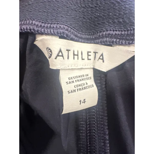 Athleta Navy brooklyn heights Cargo Midi Skirt Utility Travel Slit Womens 14 - Image 8