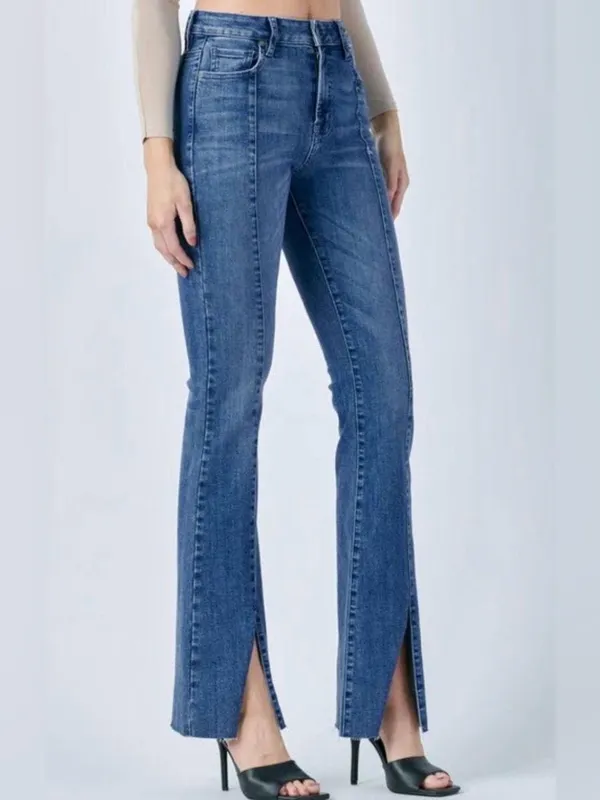 Hidden Jeans Happi Front Slit Flare Jeans - Image 2